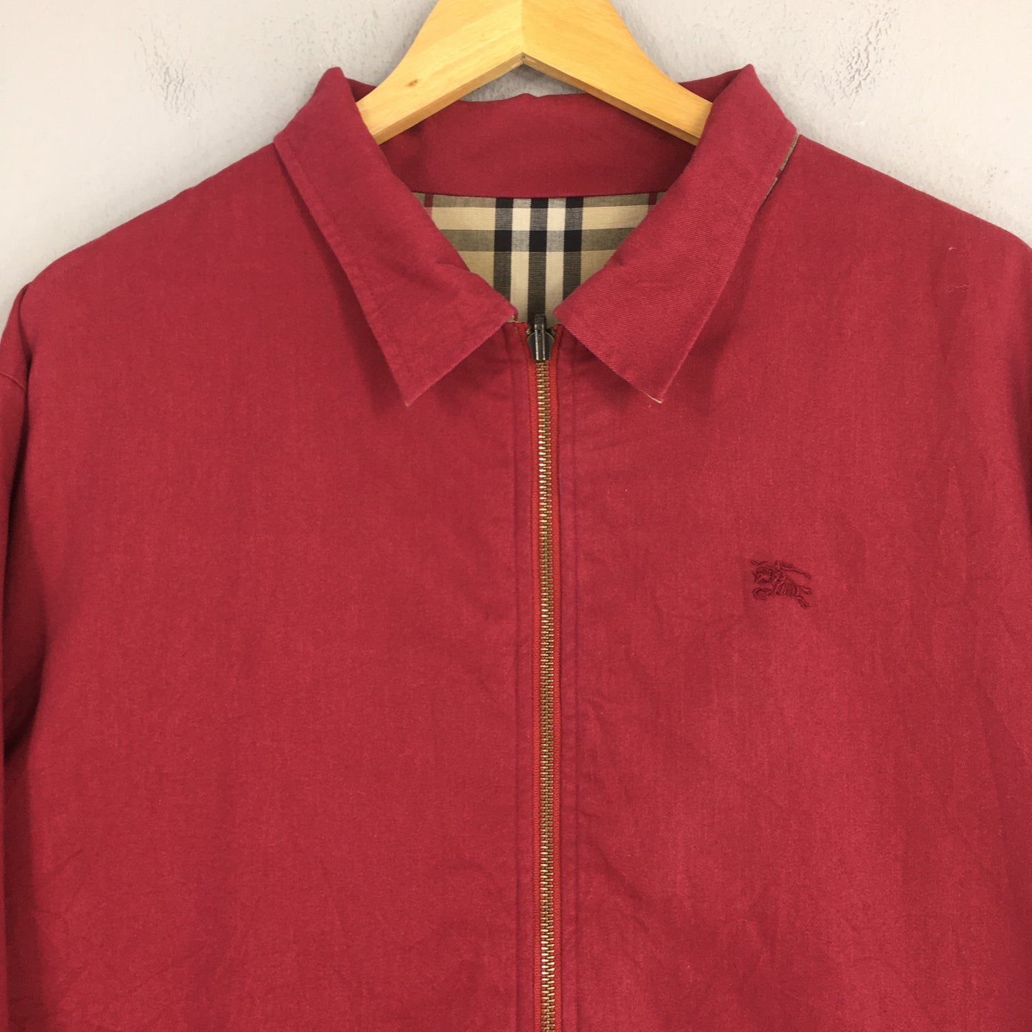 Burberry London Nova Check Harrington Reversible Jacket Large