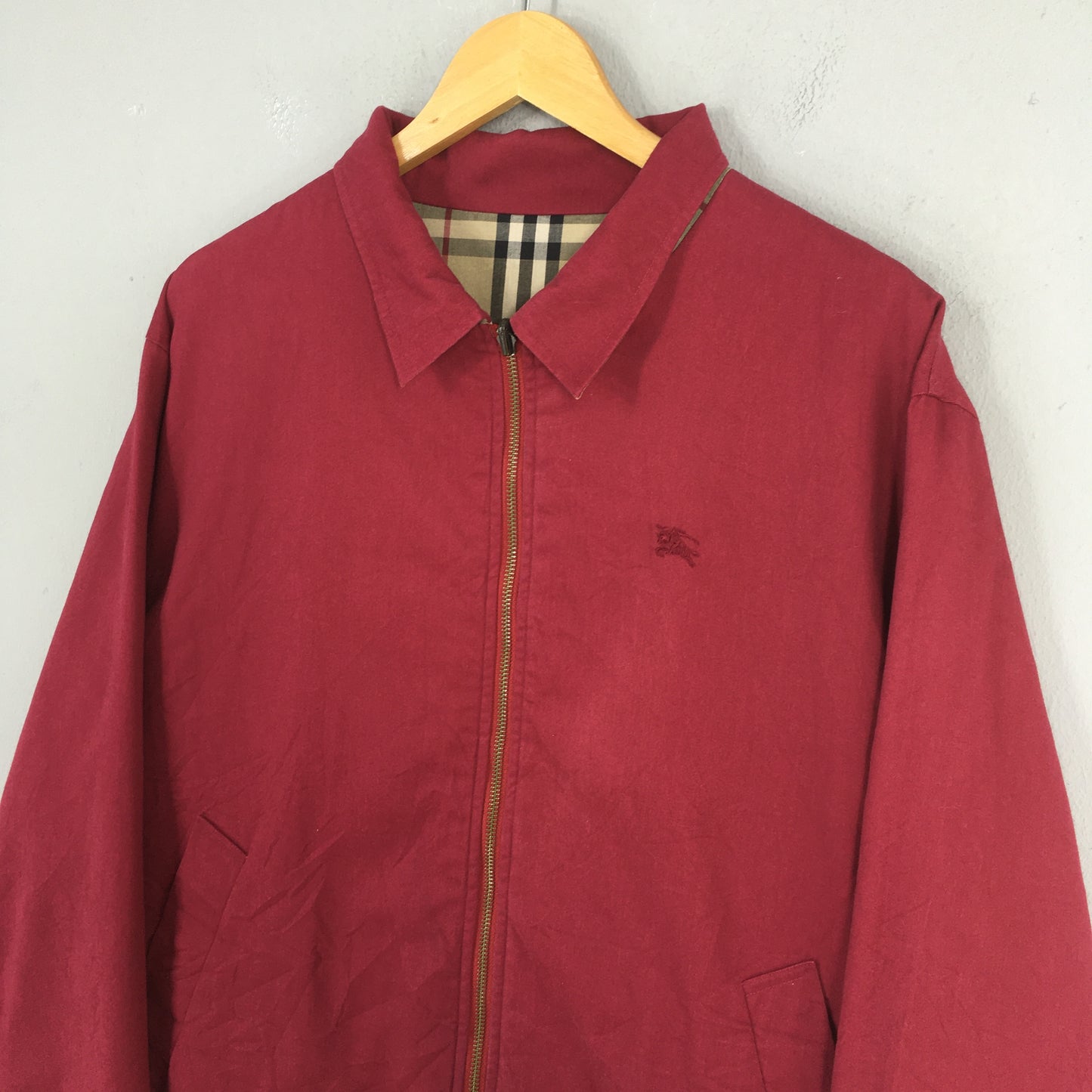 Burberry London Nova Check Harrington Reversible Jacket Large