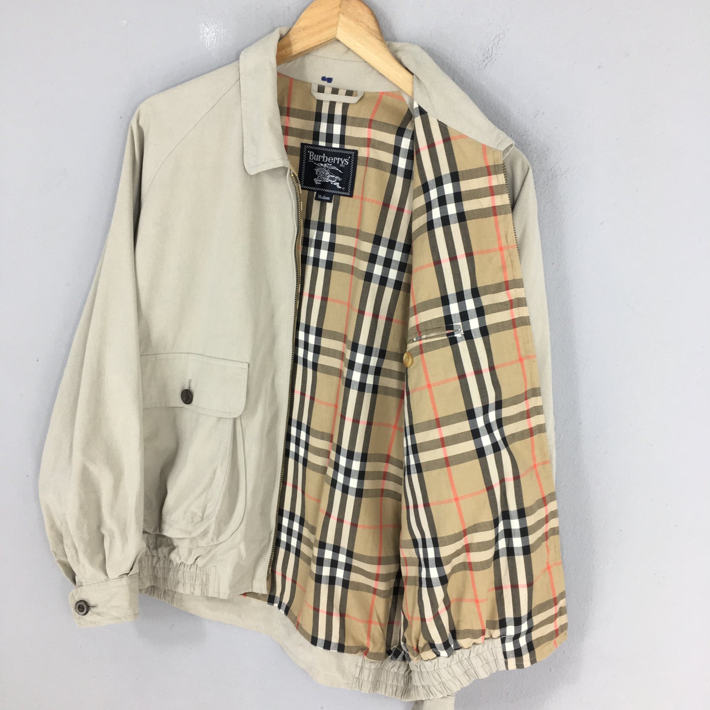 90s Burberrys England Harrington Coat Medium