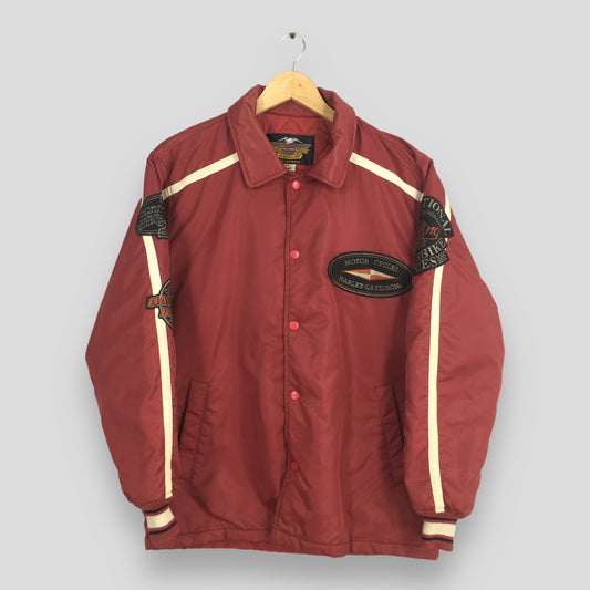 Harley Davidson Motorcycles Button Red Jacket Medium