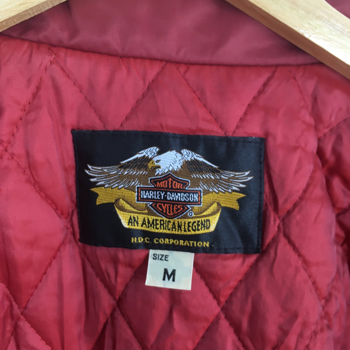 Harley Davidson Motorcycles Button Red Jacket Medium