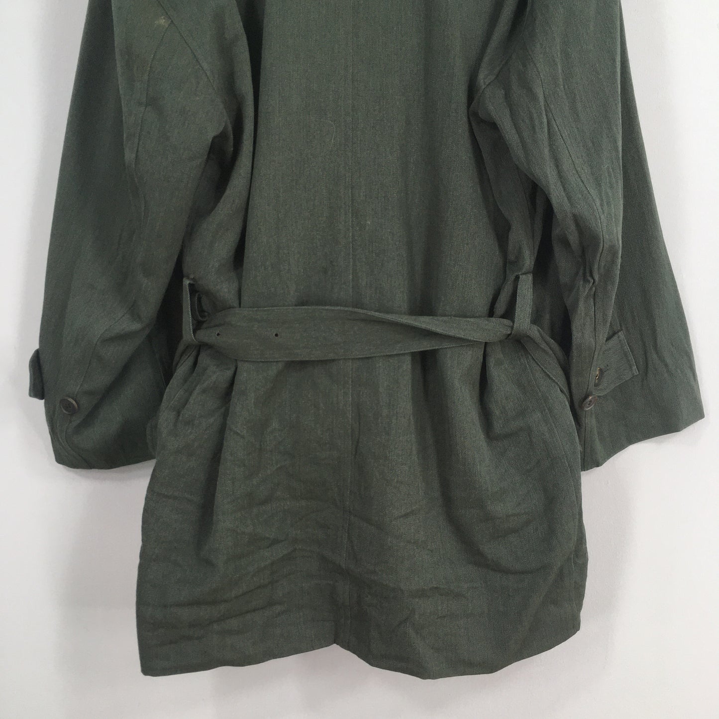 Issey Miyake Faux Fur Wool Green Jacket Medium