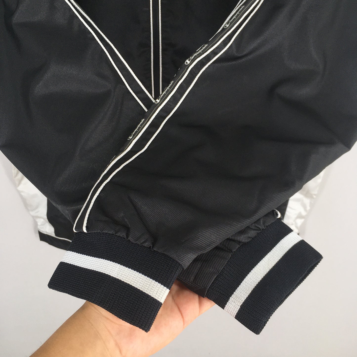 Champion Black Hoodie Jacket XLarge