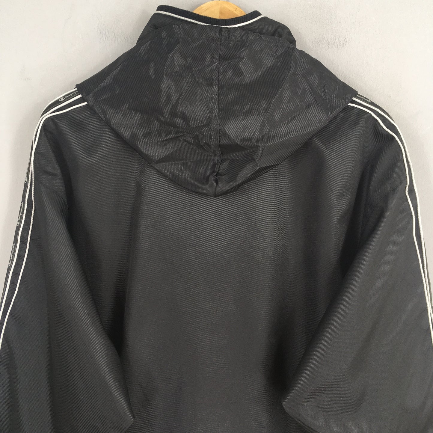 Champion Black Hoodie Jacket XLarge