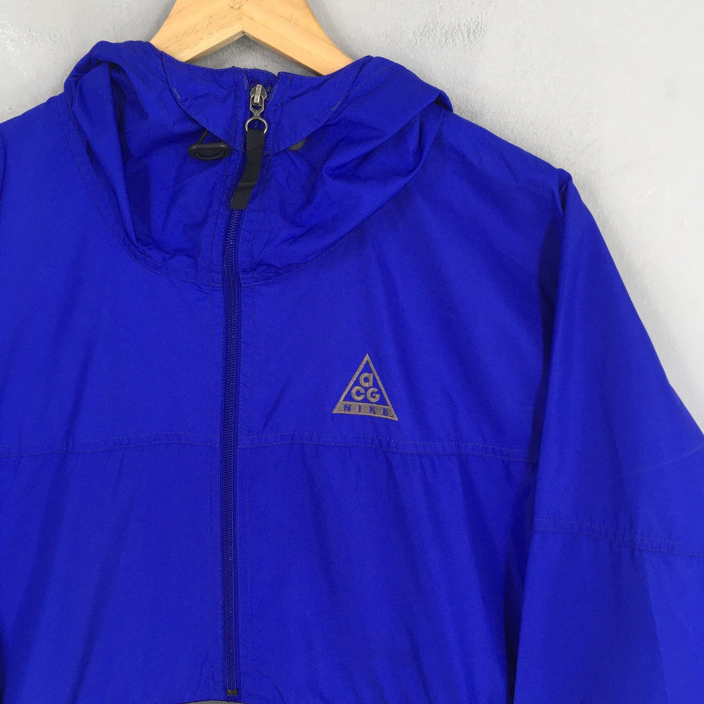 Nike Acg Windbreaker Blue Hoodie Jacket Large