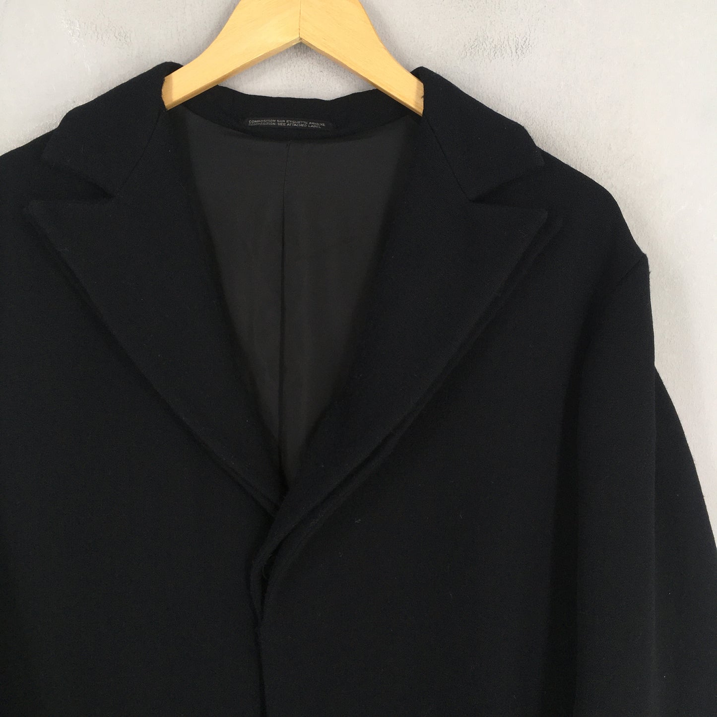 Y's For Men Yohji Yamamoto Black Wool Jacket Medium