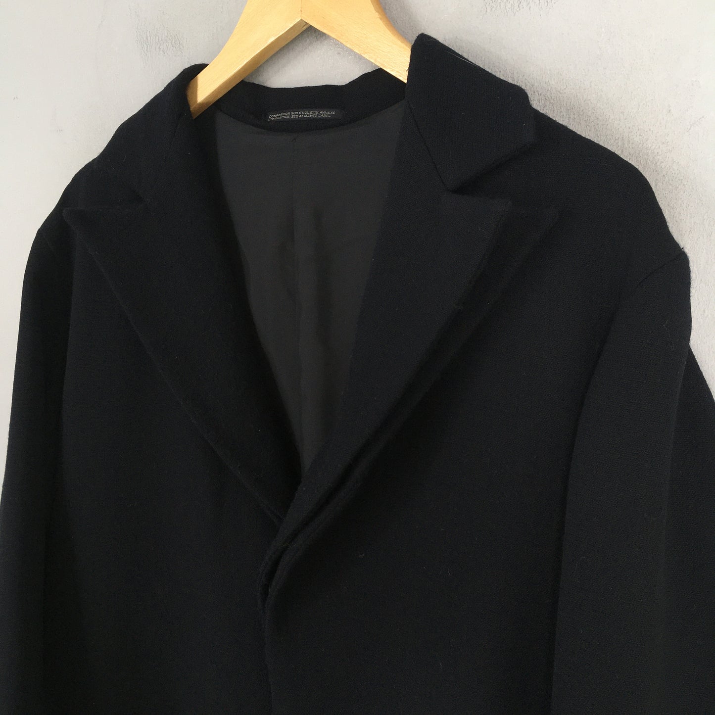 Y's For Men Yohji Yamamoto Black Wool Jacket Medium