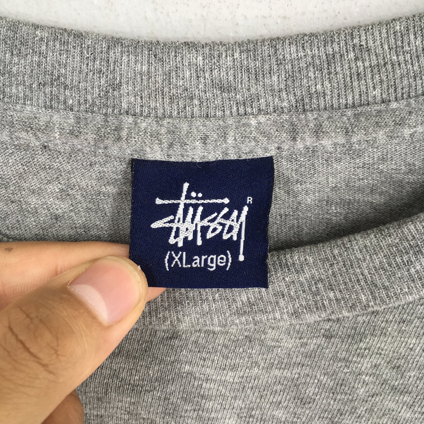 90s Stussy Usa Skateboarding Printed Gray T shirt XLarge