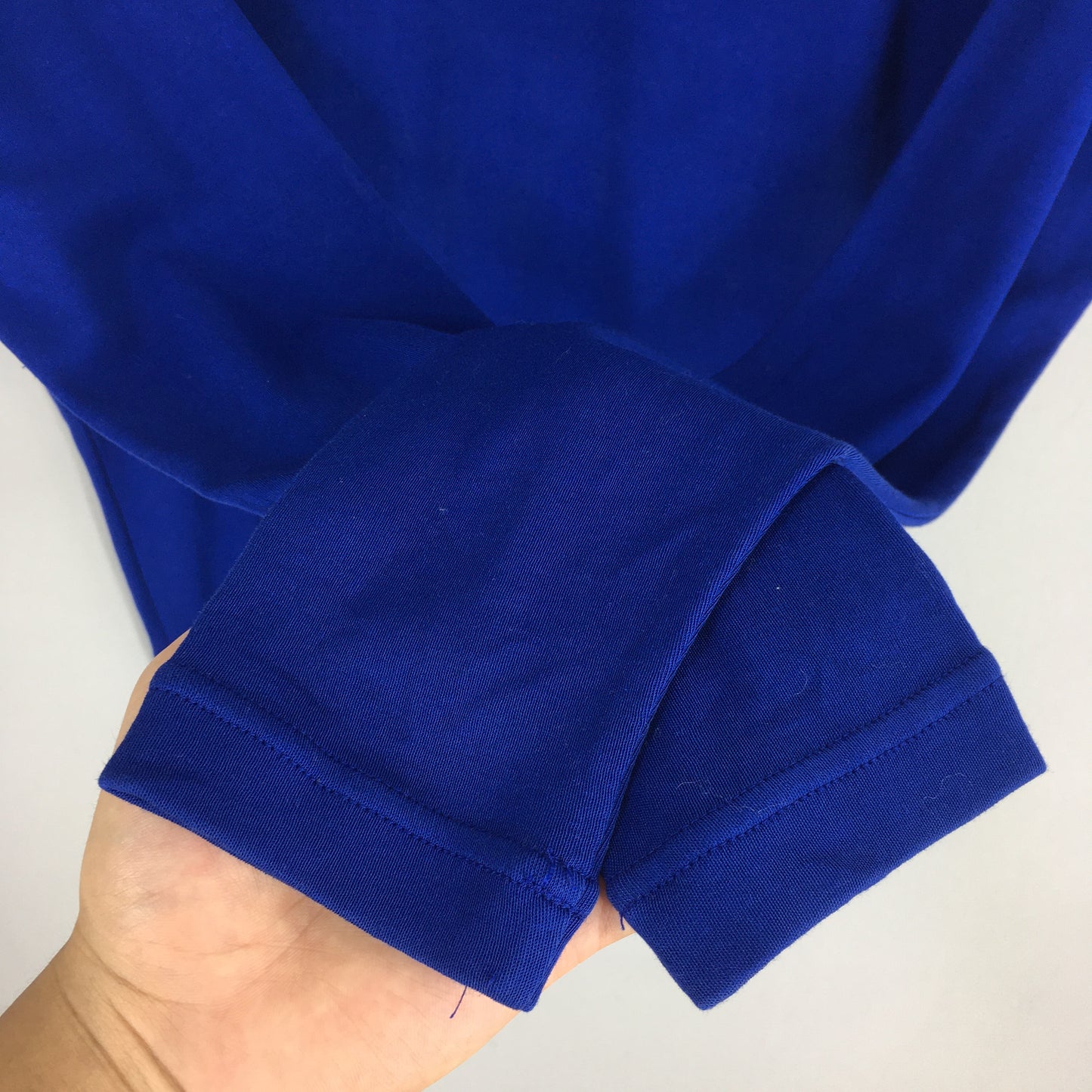 Issey Miyake Japan Plain Blue Long sleeve T-shirt Small