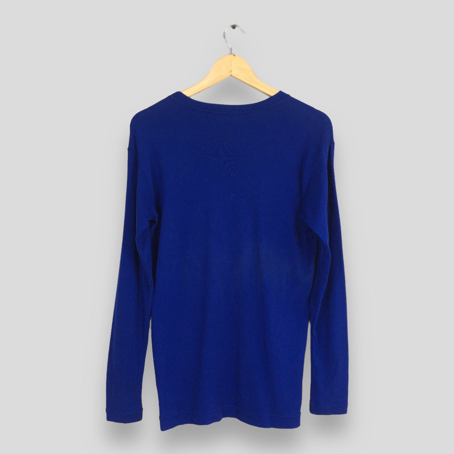 Issey Miyake Japan Plain Blue Long sleeve T-shirt Small