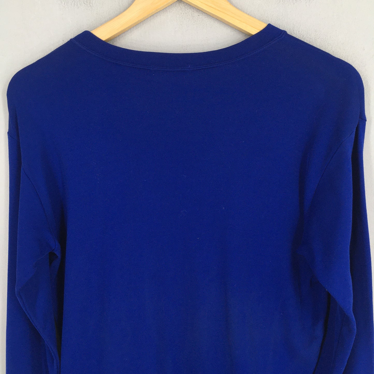 Issey Miyake Japan Plain Blue Long sleeve T-shirt Small