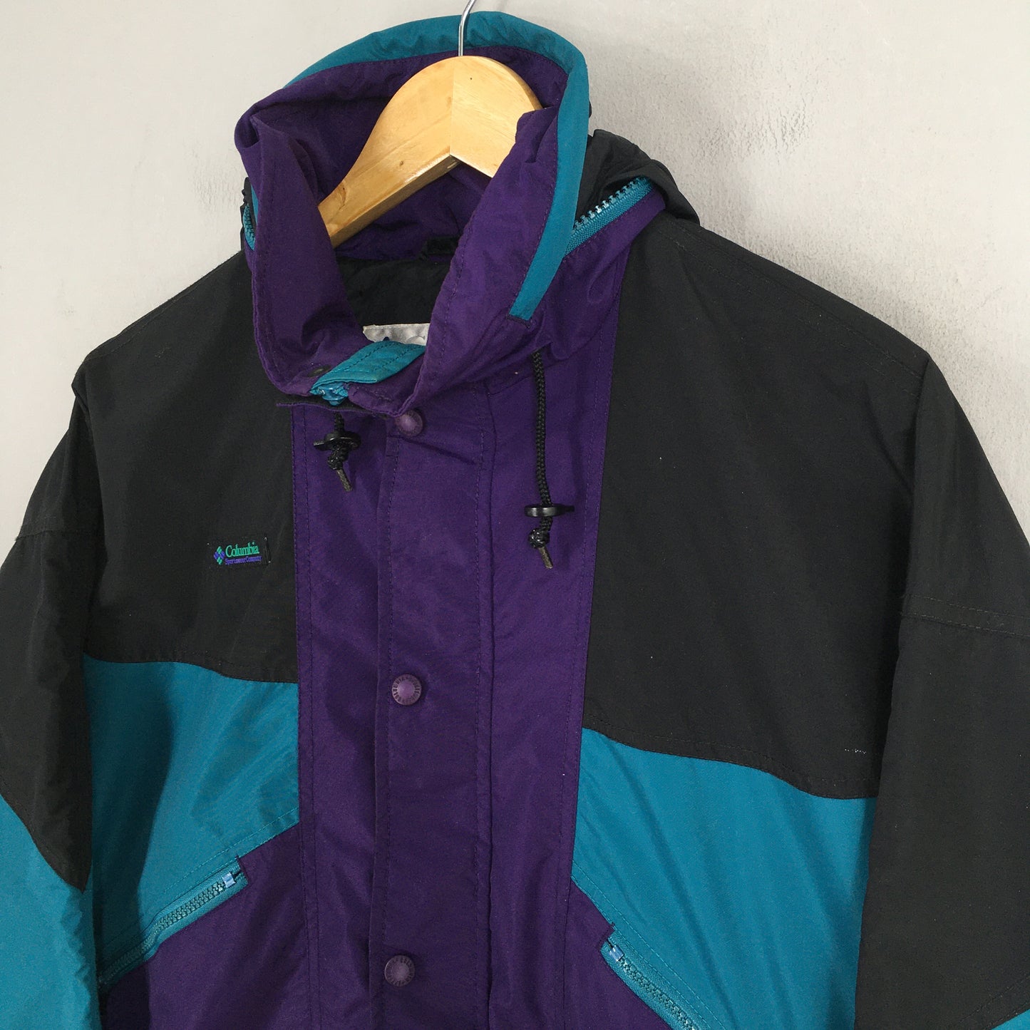 90s Columbia Windbreaker Men Jacket Medium