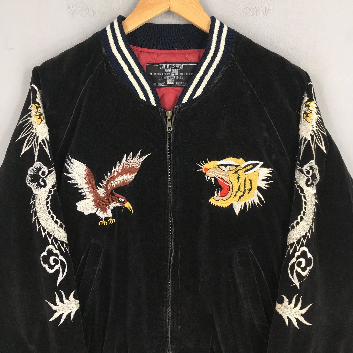 Sukajan Souvenir Tiger Head Bomber Jacket Medium