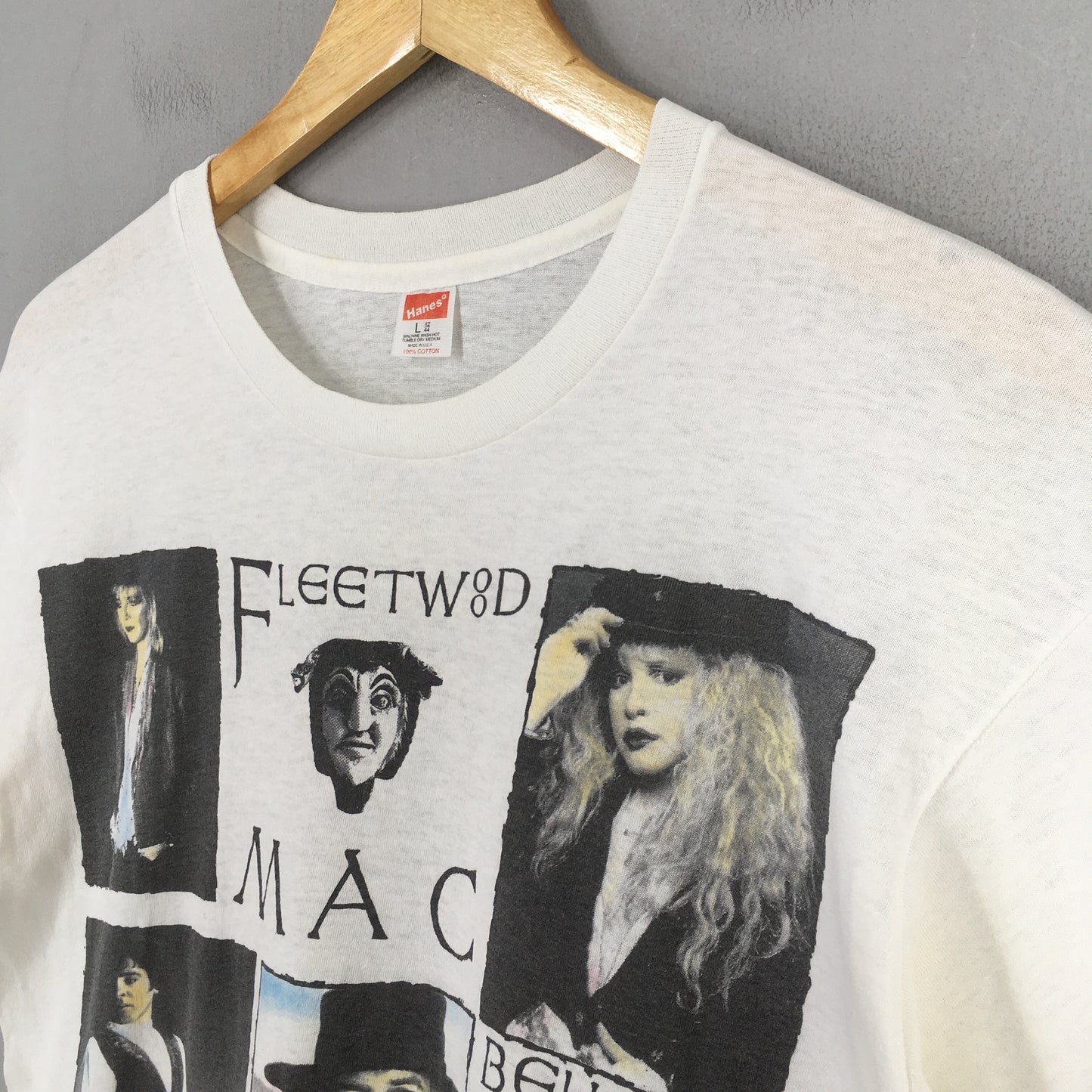 Fleetwood Mac Line Up Band White T shirt Large