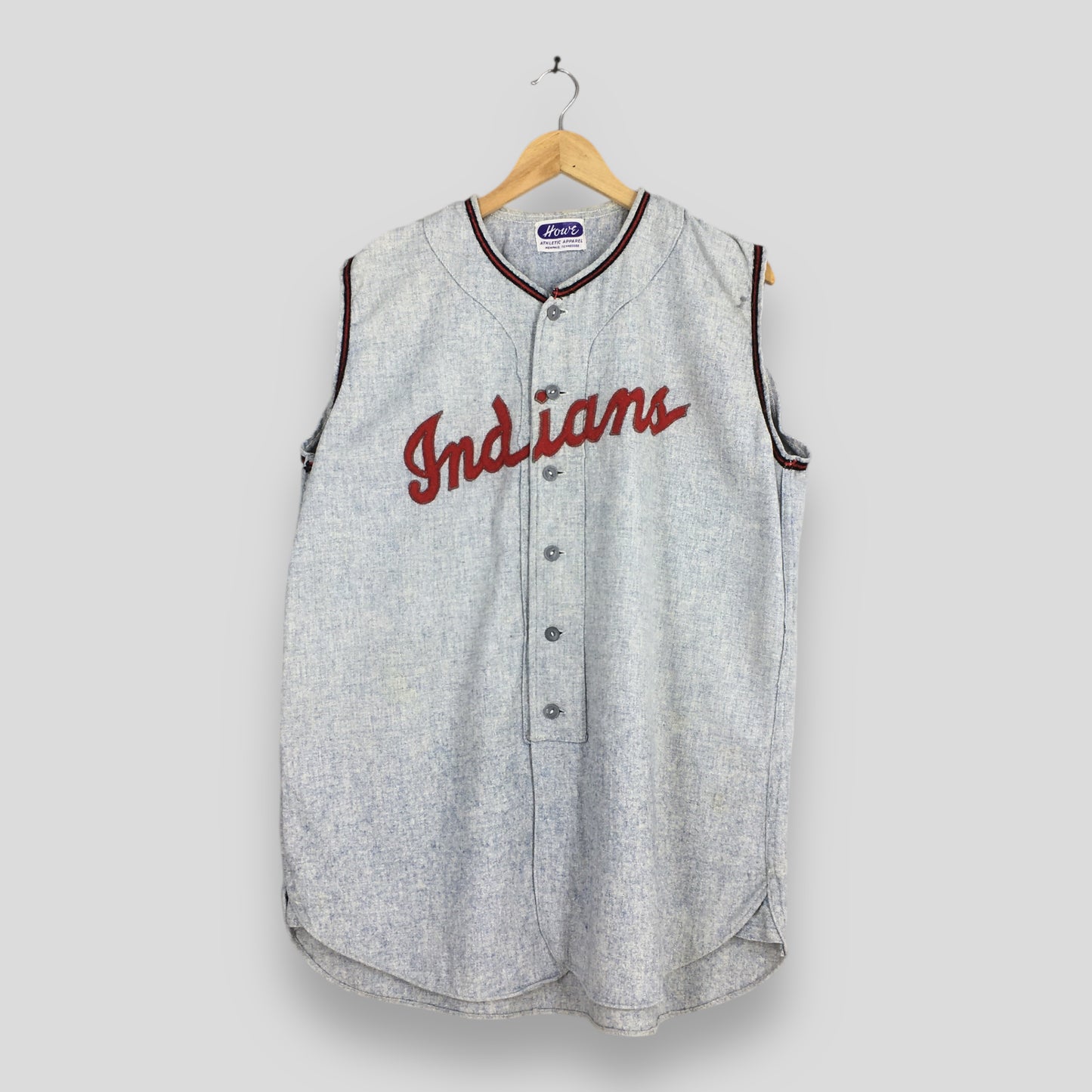 Vintage 1940's 50s Howe Indians Baseball Uniform Jersey Large