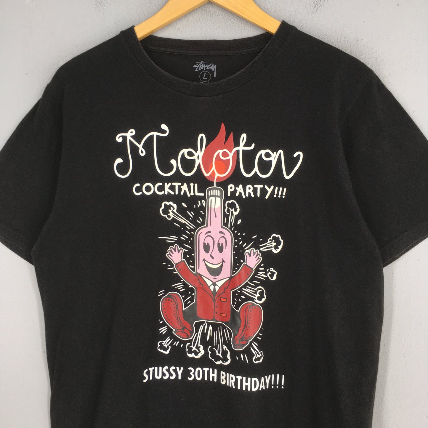 2009 Stussy Usa Molotov Cocktail T shirt Large