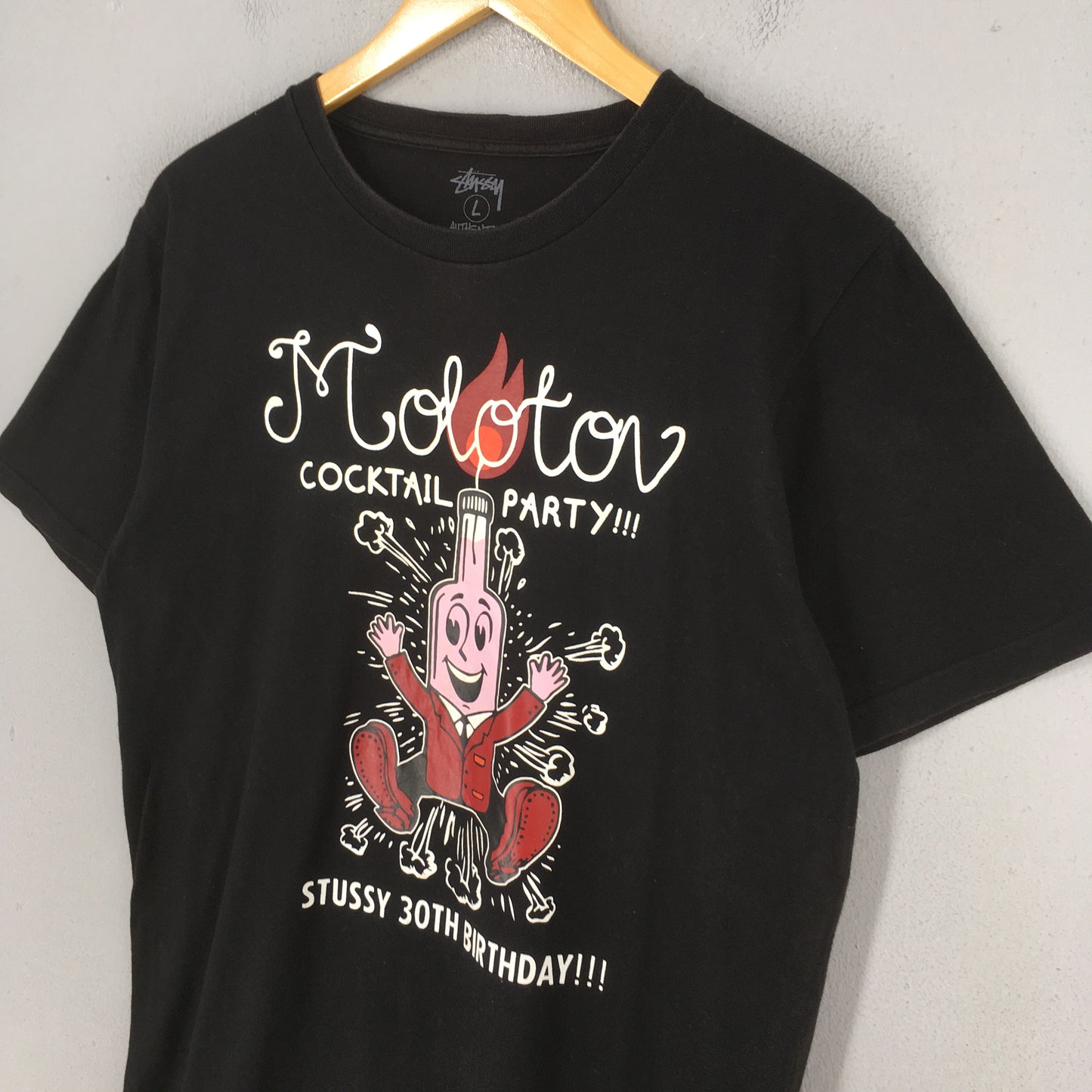 2009 Stussy Usa Molotov Cocktail T shirt Large