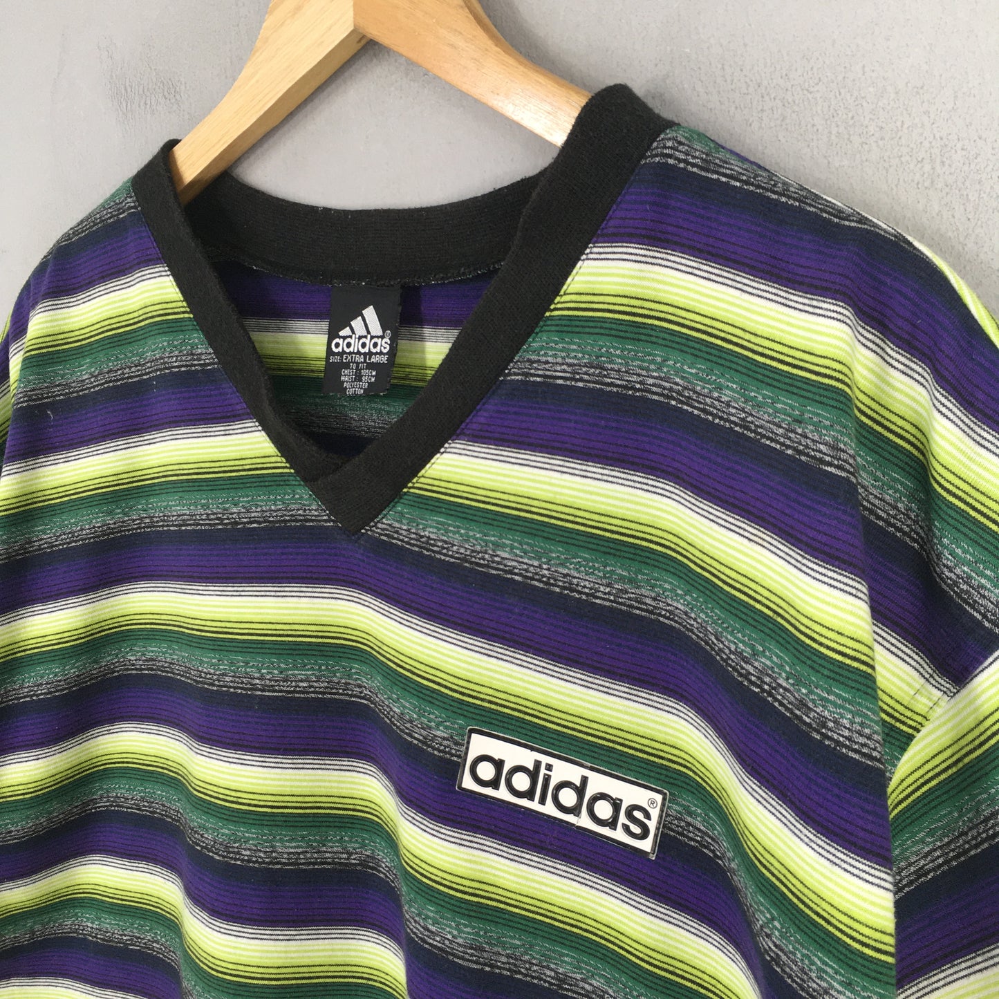 Adidas Multicolor Stripes T shirt XLarge