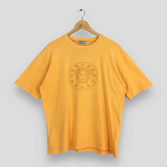 Versace Medusa Head Orange Tshirt Small