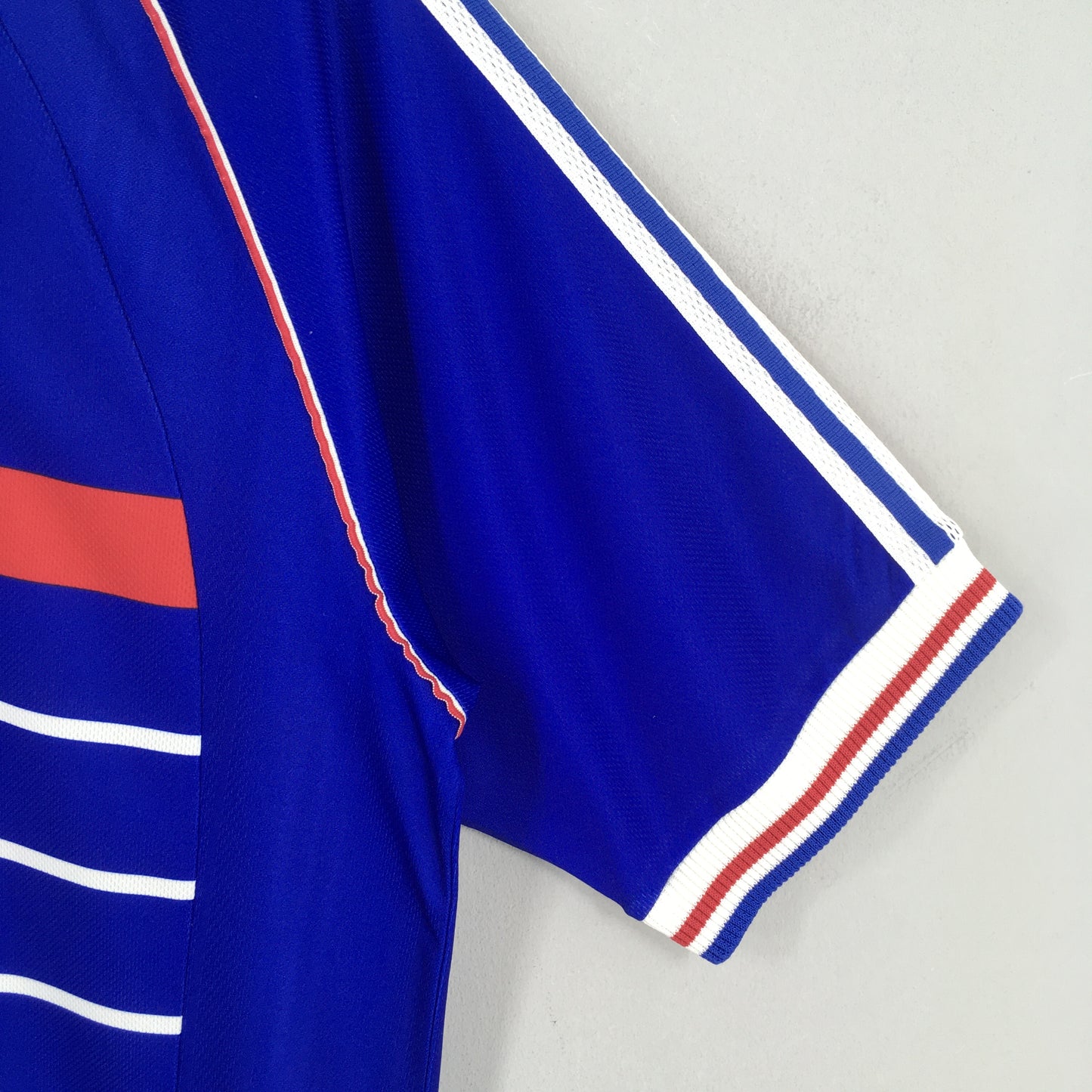 1998-99 Adidas France Football Blue Stripes Jersey Large