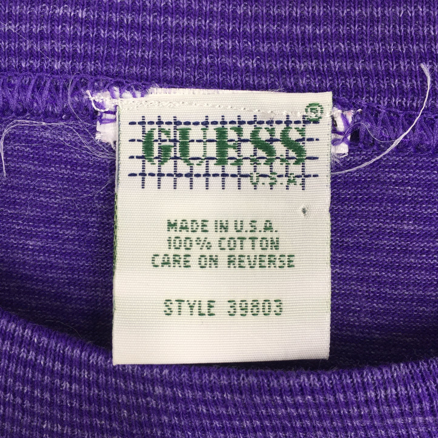 Guess Jeans Usa Striped Purple T shirt Medium