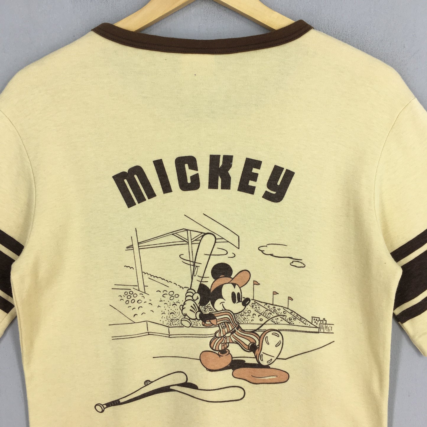 Mickey Mouse Disney Yellow Tshirt Large