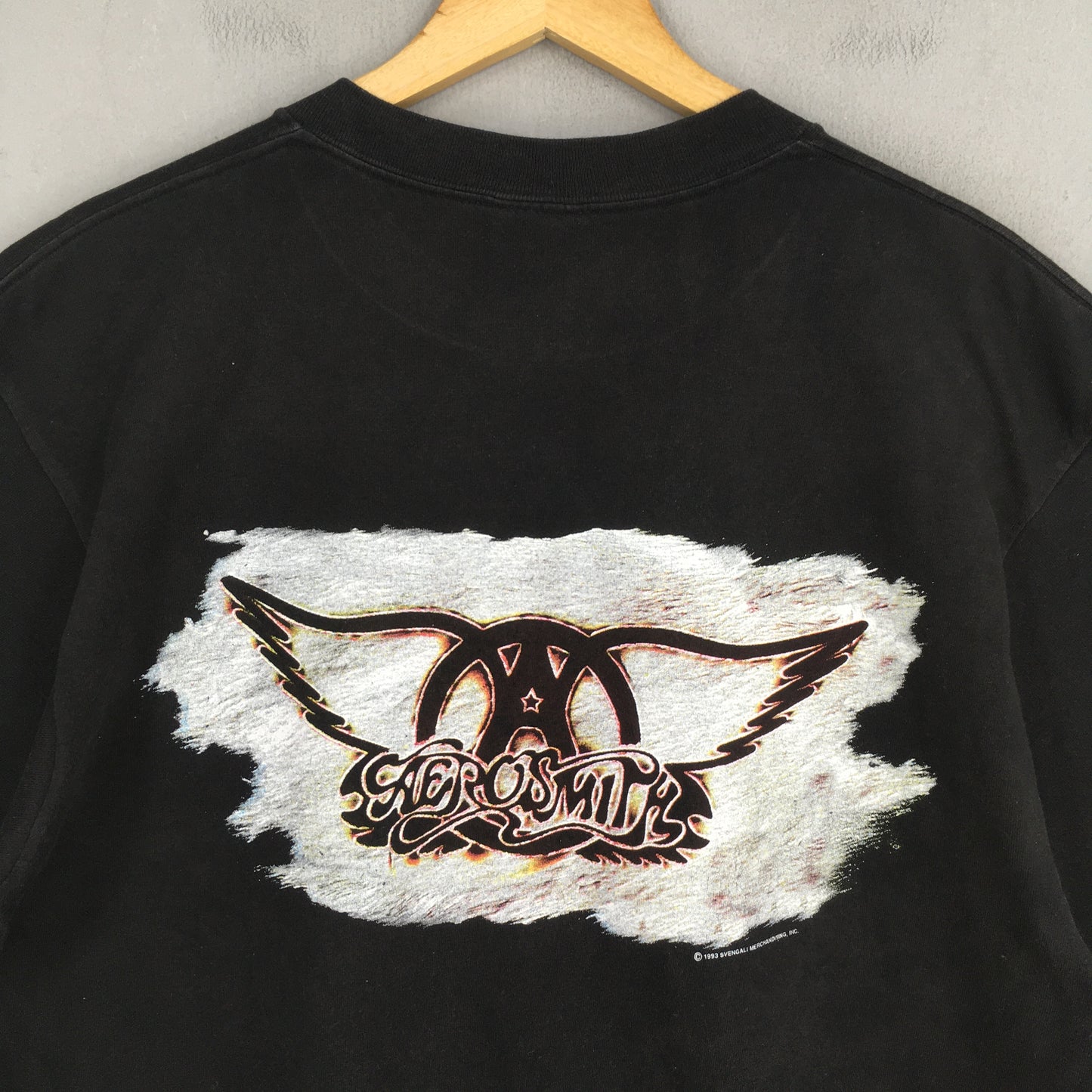 Aerosmith Bon Jovi Get A Grip Album 1993 Black T shirt Large