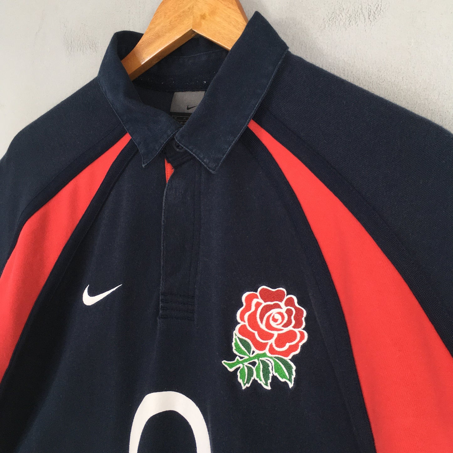 Nike O2 England Rugby Jersey Black Polo Rugby Shirt