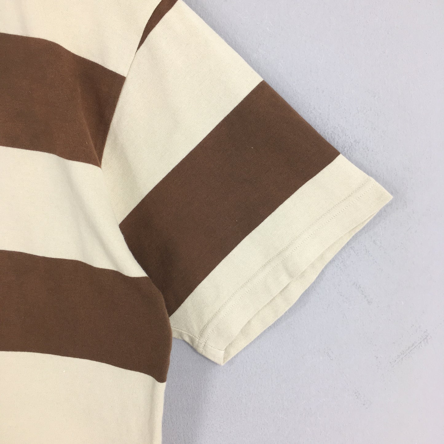 Hang Ten Brown Stripes Polo Shirt Large