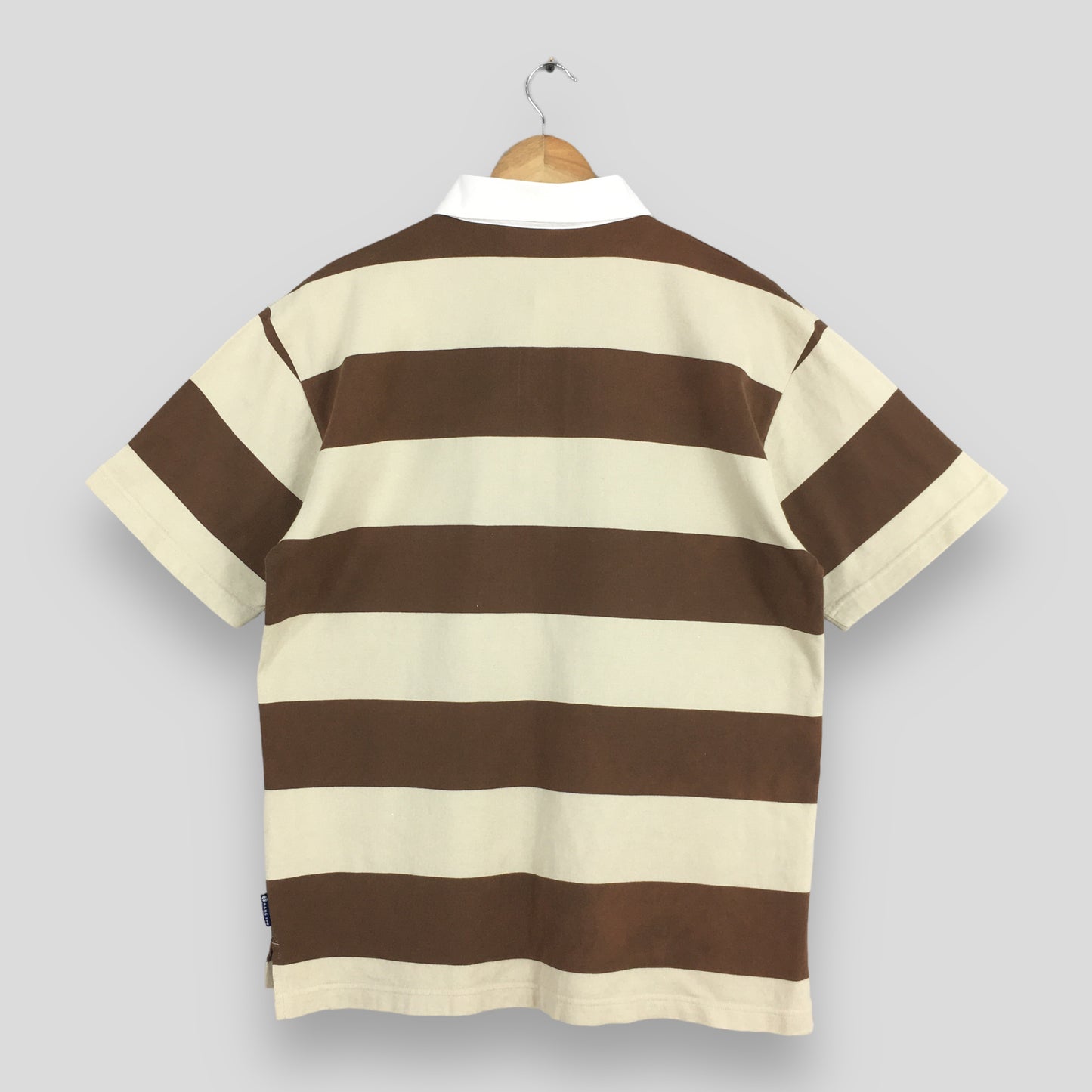 Hang Ten Brown Stripes Polo Shirt Large