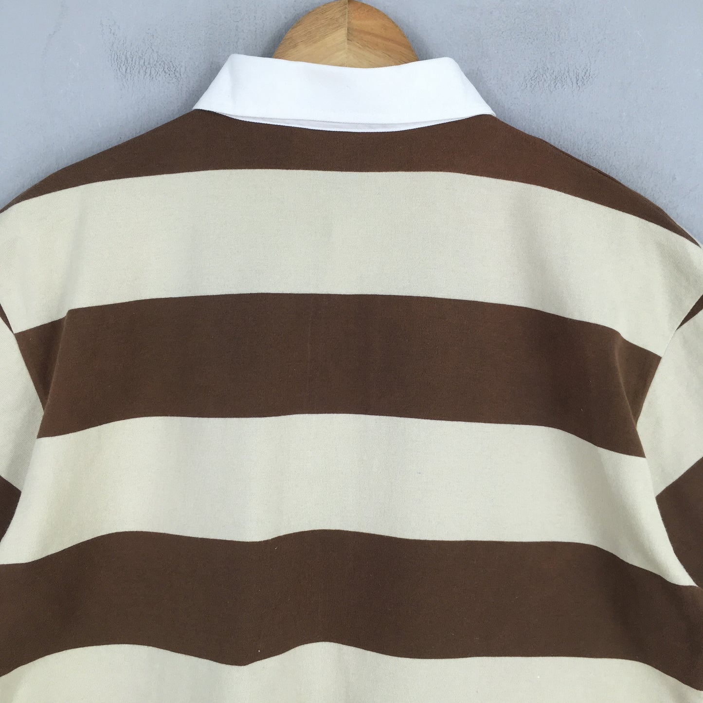 Hang Ten Brown Stripes Polo Shirt Large