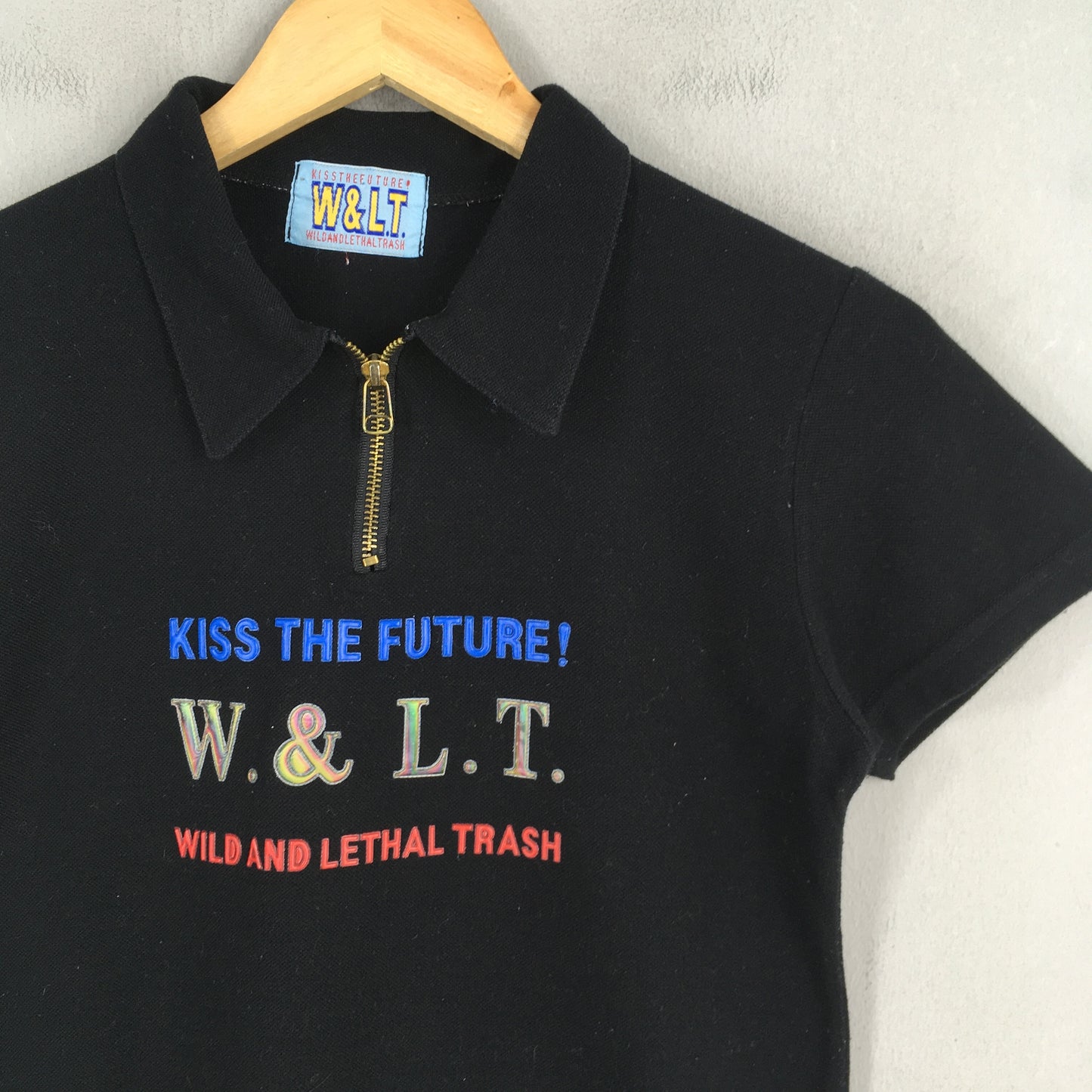 W &amp; Lt Walter Van Beirendonck Wild And Lethal Thrash Kiss The Future Women Black Shirt