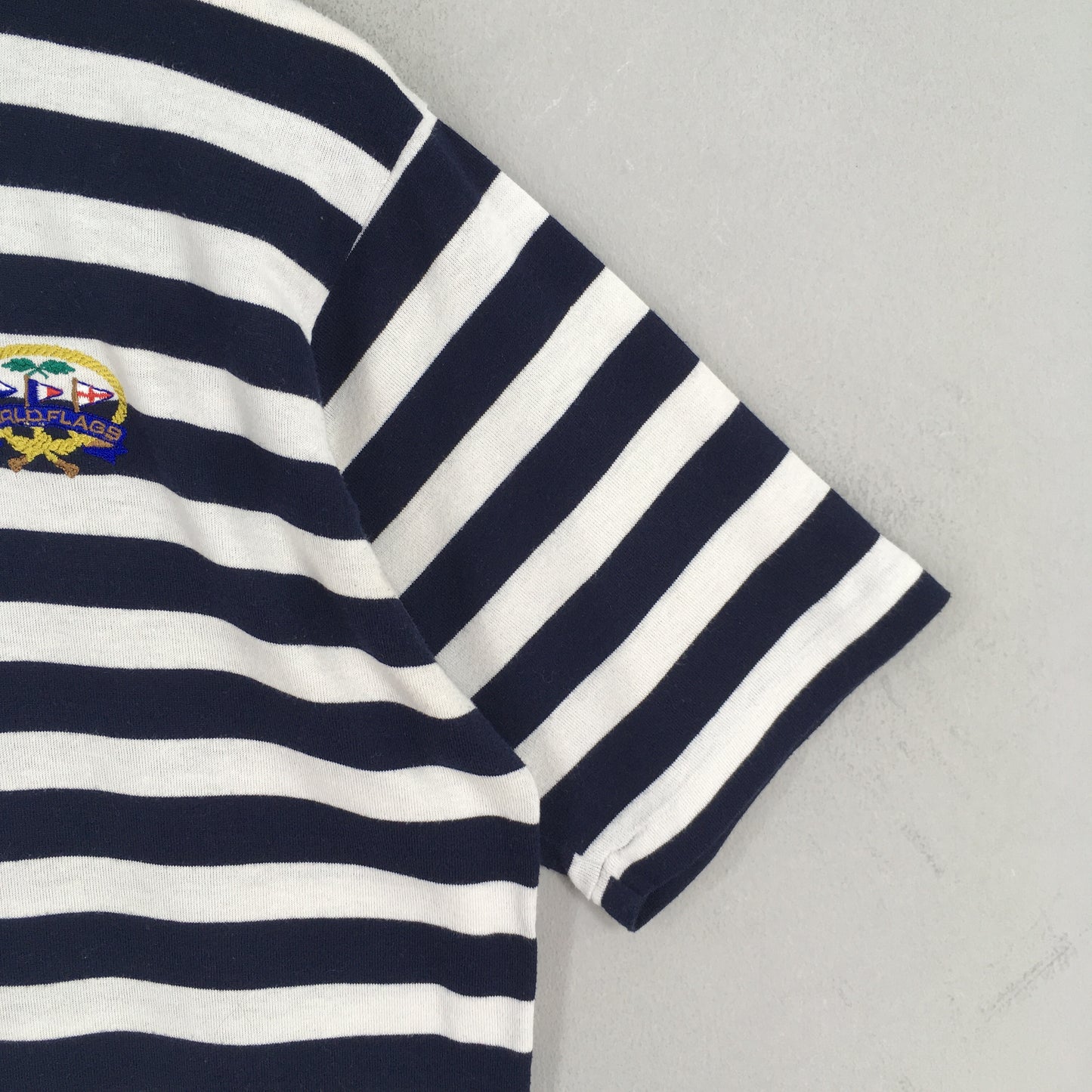 Stripes Multicolor Blue White Streetwear T shirt Large