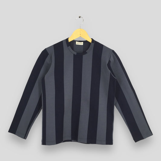 Comme Des Garcons Stripes Black Gray T shirt XSmall