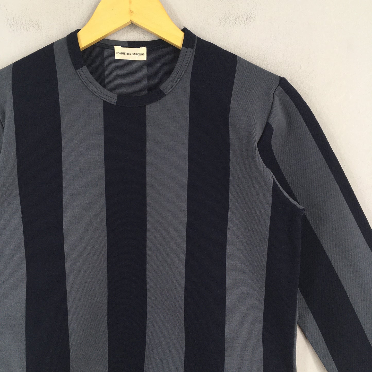 Comme Des Garcons Stripes Black Gray T shirt XSmall