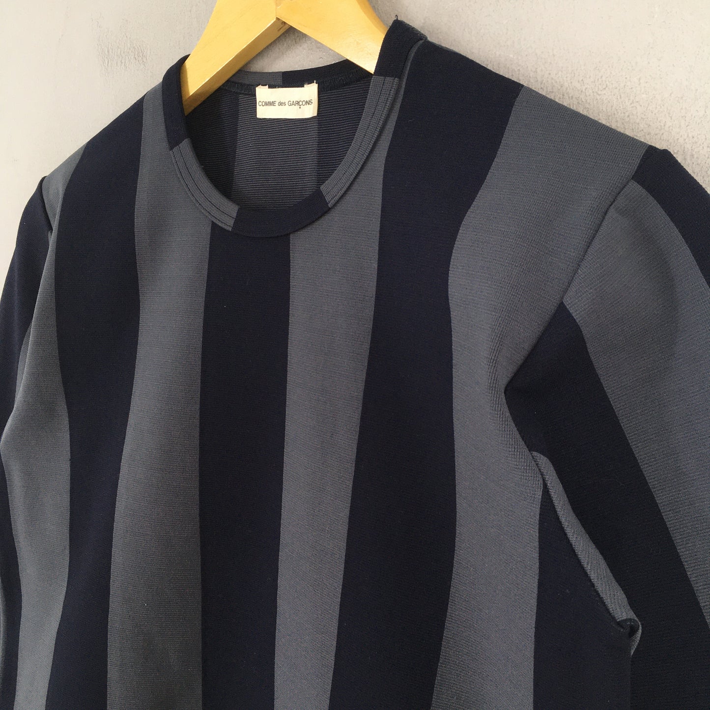 Comme Des Garcons Stripes Black Gray T shirt XSmall