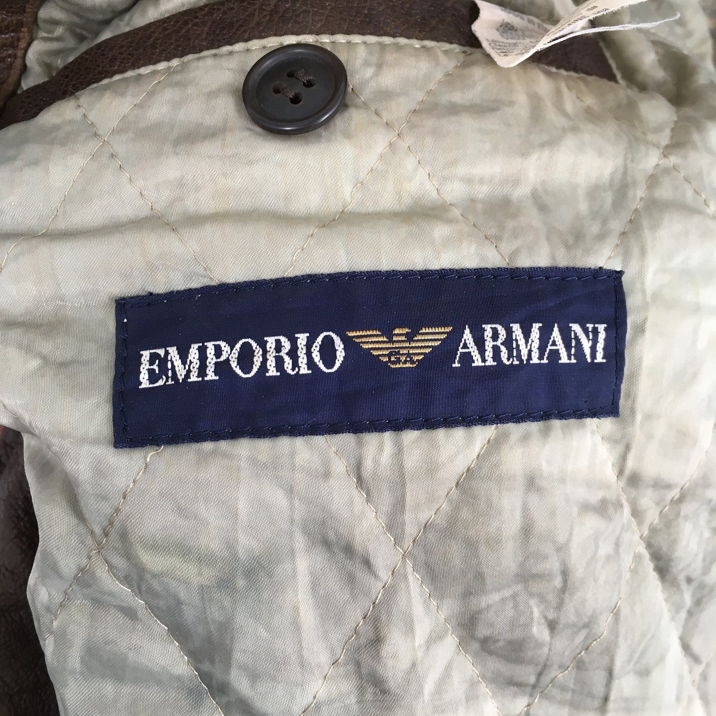 Emporio Armani Shearling Flight Bomber Jacket XLarge