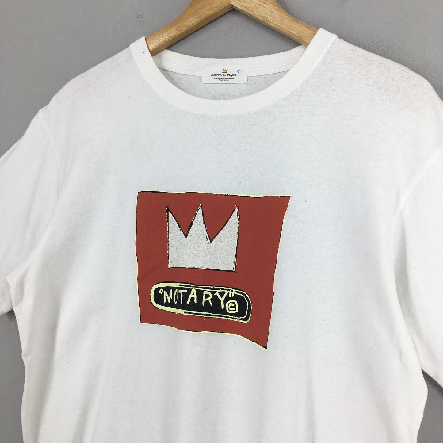 JMB Jean Michel Basquiat Notary Crown (1983) Pop Art T shirt Large