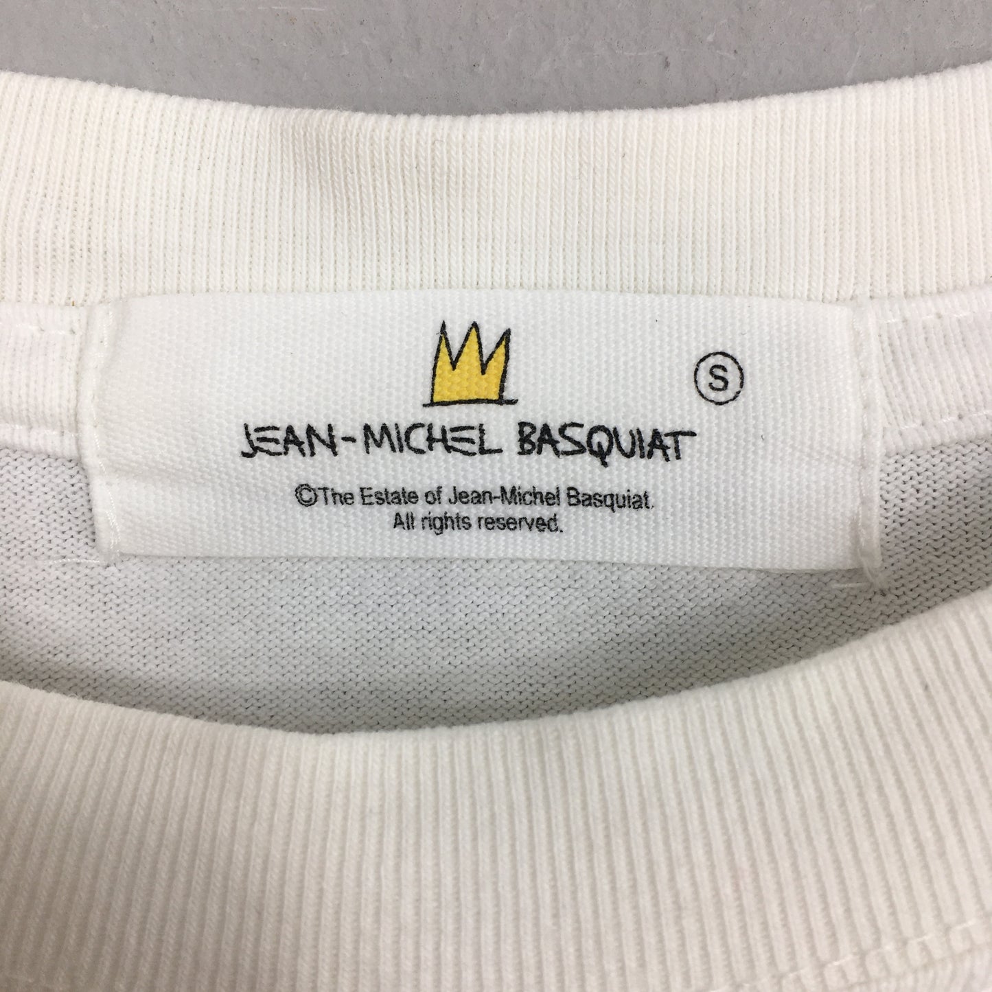 MB Jean-Michel Basquiat Proof Member Bat Pop Art White T shirt Small