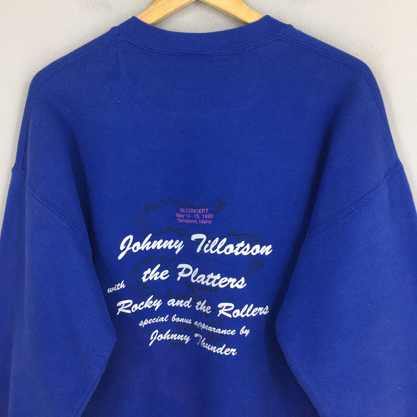 Johnny Tillotson Singer Concert Sweatshirt XLarge