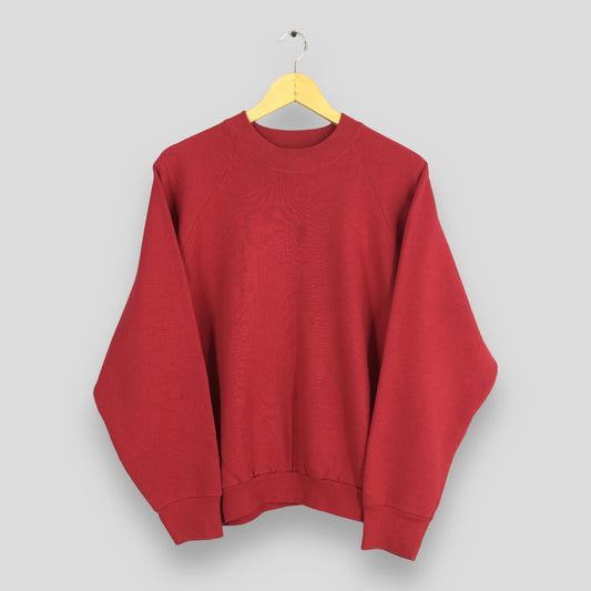 Fruit Of The Loom Red Plain Sweatshirt Jumper XLarge