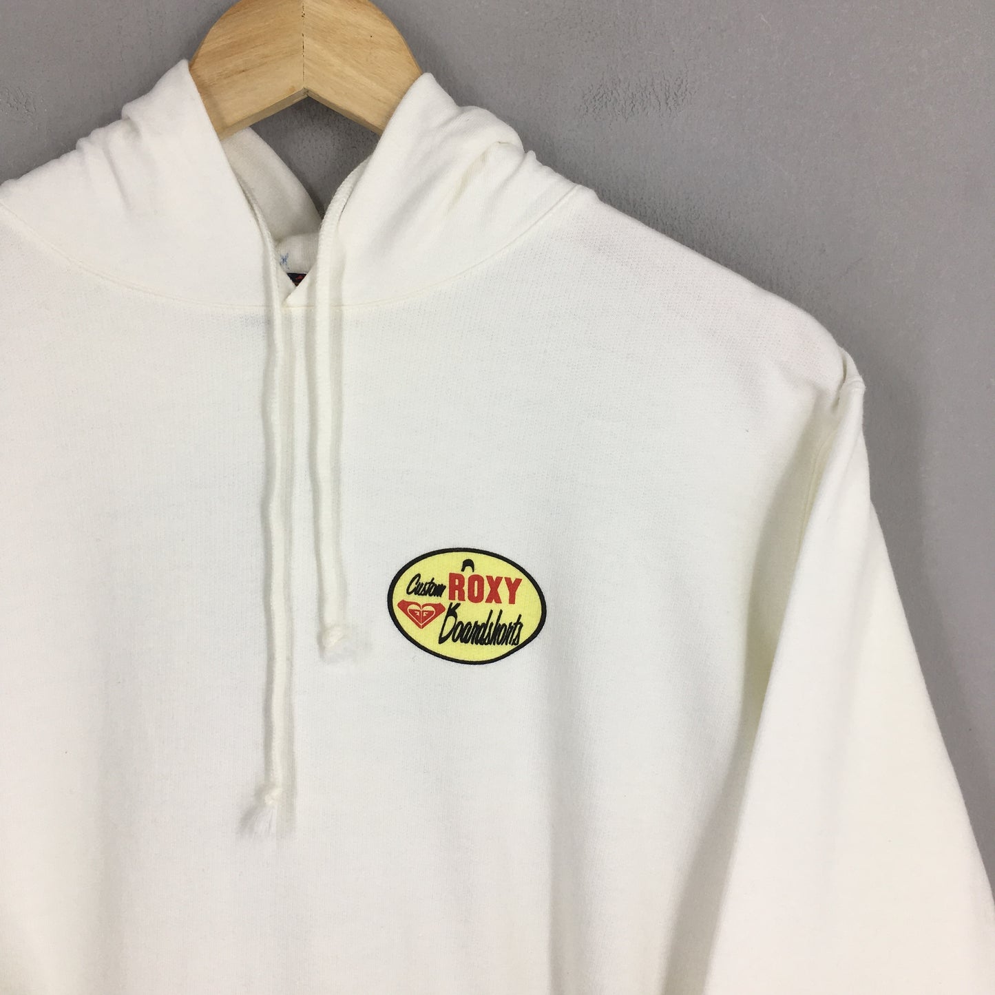 Roxy Surf White Hoodie Sweatshirt Large