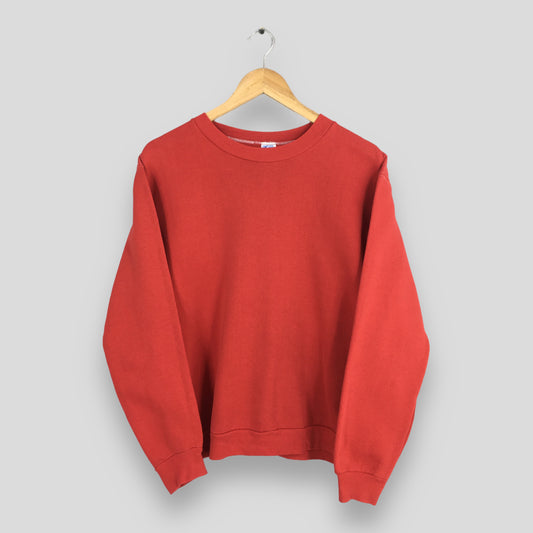 Russell Athletic Plain Red Sweatshirt Medium