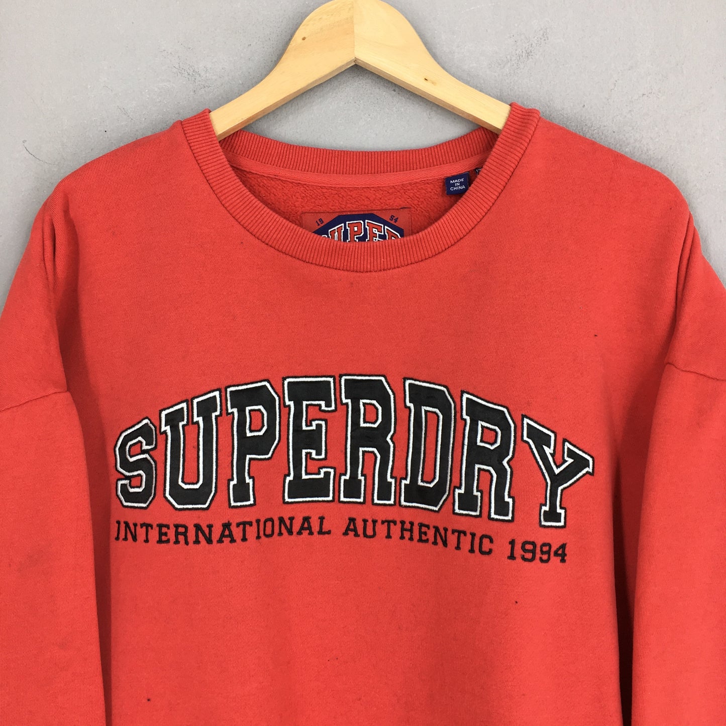 Super Dry Red Streetwear Sweatshirt Small