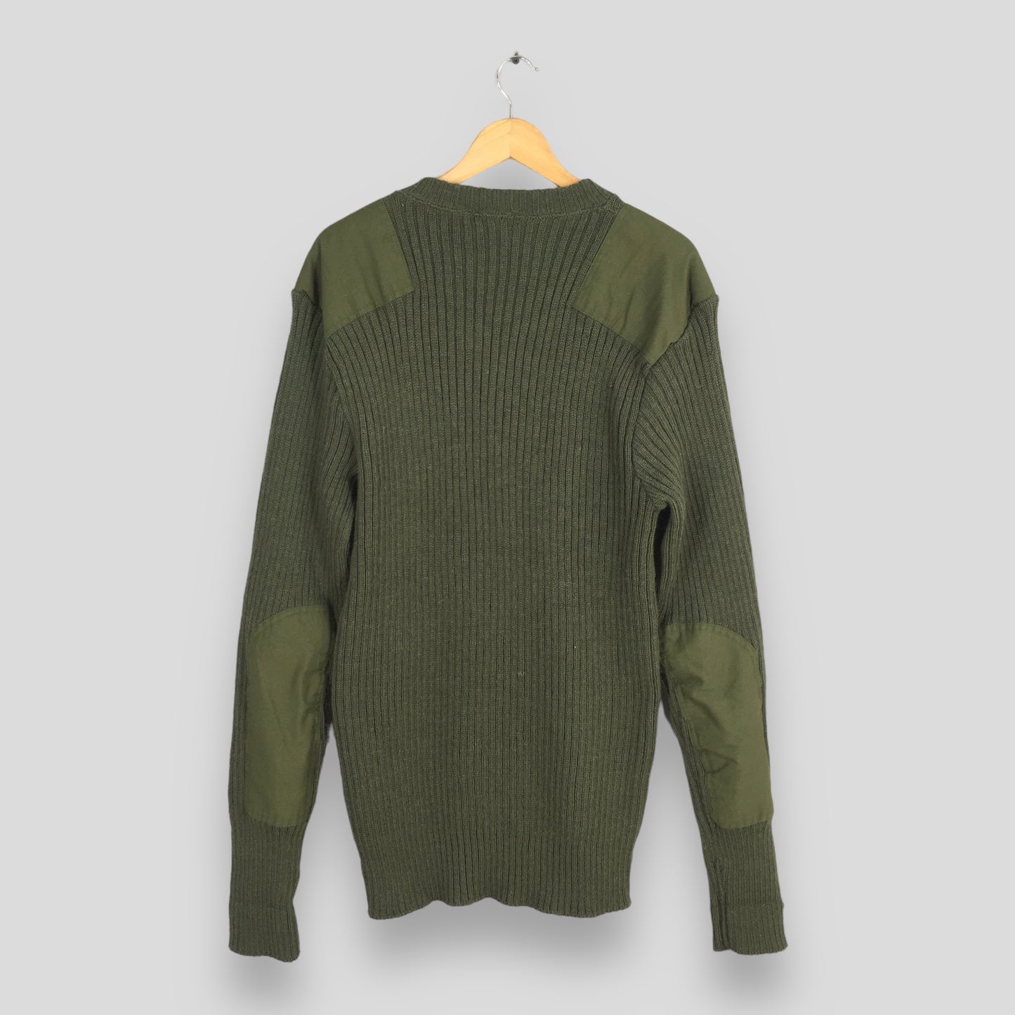 LL Bean Dark Green Merino Wool Commando Sweater XLarge