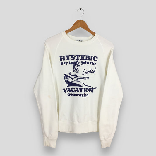 Hysteric Glamour Acoustic Girl White Sweatshirt Small