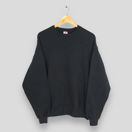 Jerzees Usa Plain Black Sweatshirt XLarge