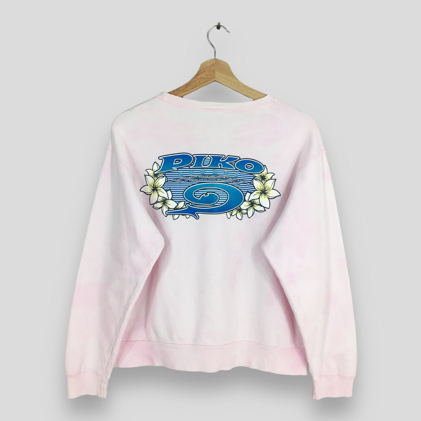 Piko Longboard Surfing Women Pink Sweatshirt Medium