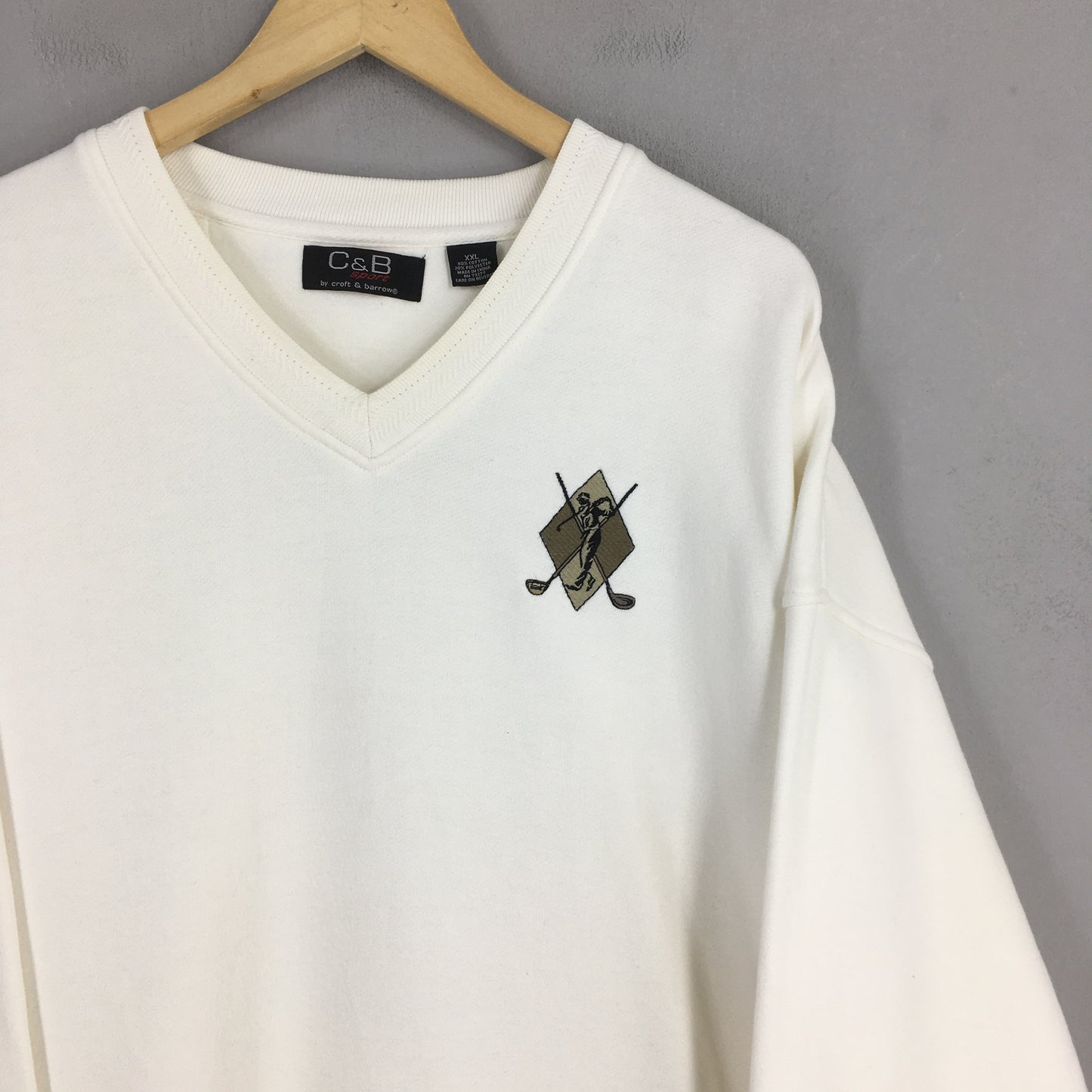 Croft &amp; Barrow Golf White Sweatshirt XXLarge