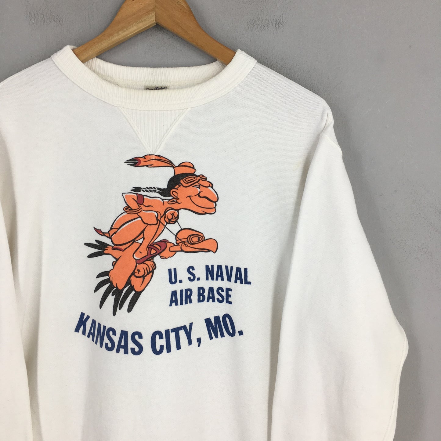 Buzz Rickson U.S Naval Air Base White Sweatshirt Large